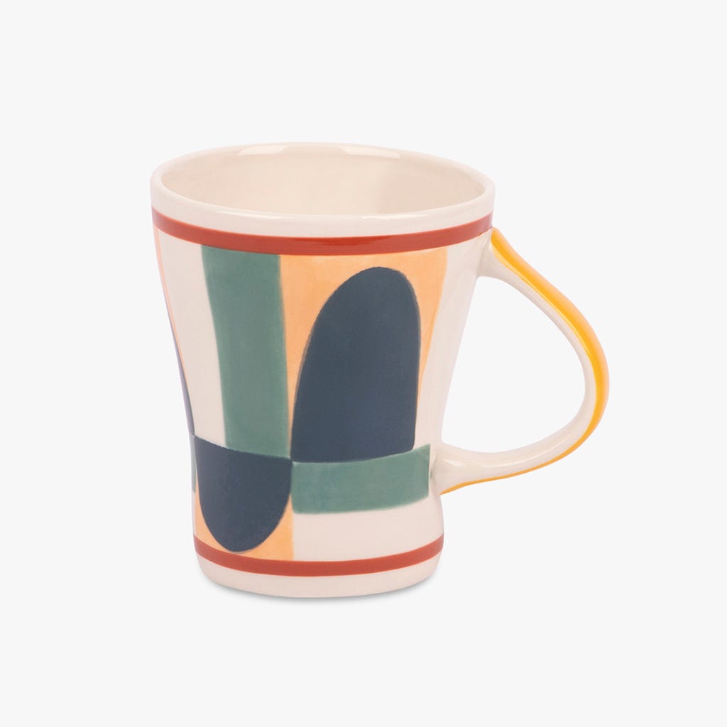 Caneca Cinza e Laranja 385ml GROOVY