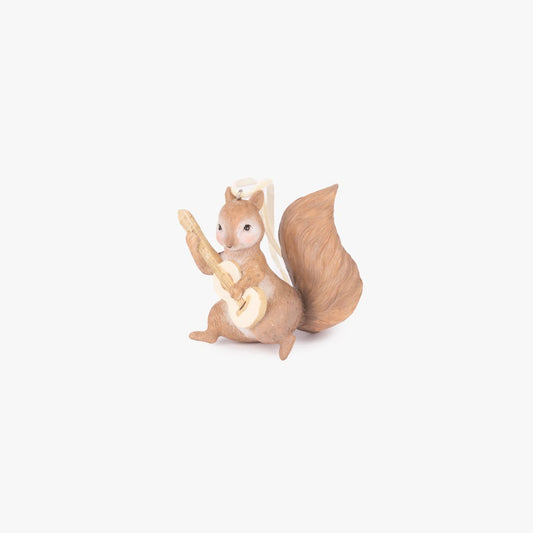 Beige squirrel ornament 9cm COZY