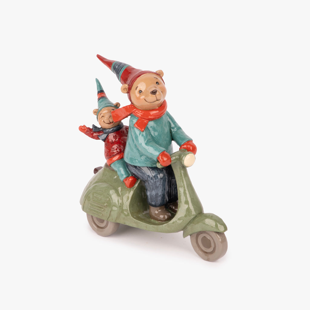 Enfeite de Natal de Ursos em Scooter COZY