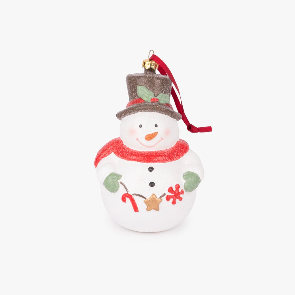Enfeite de Natal de Boneco de Neve KITSCH