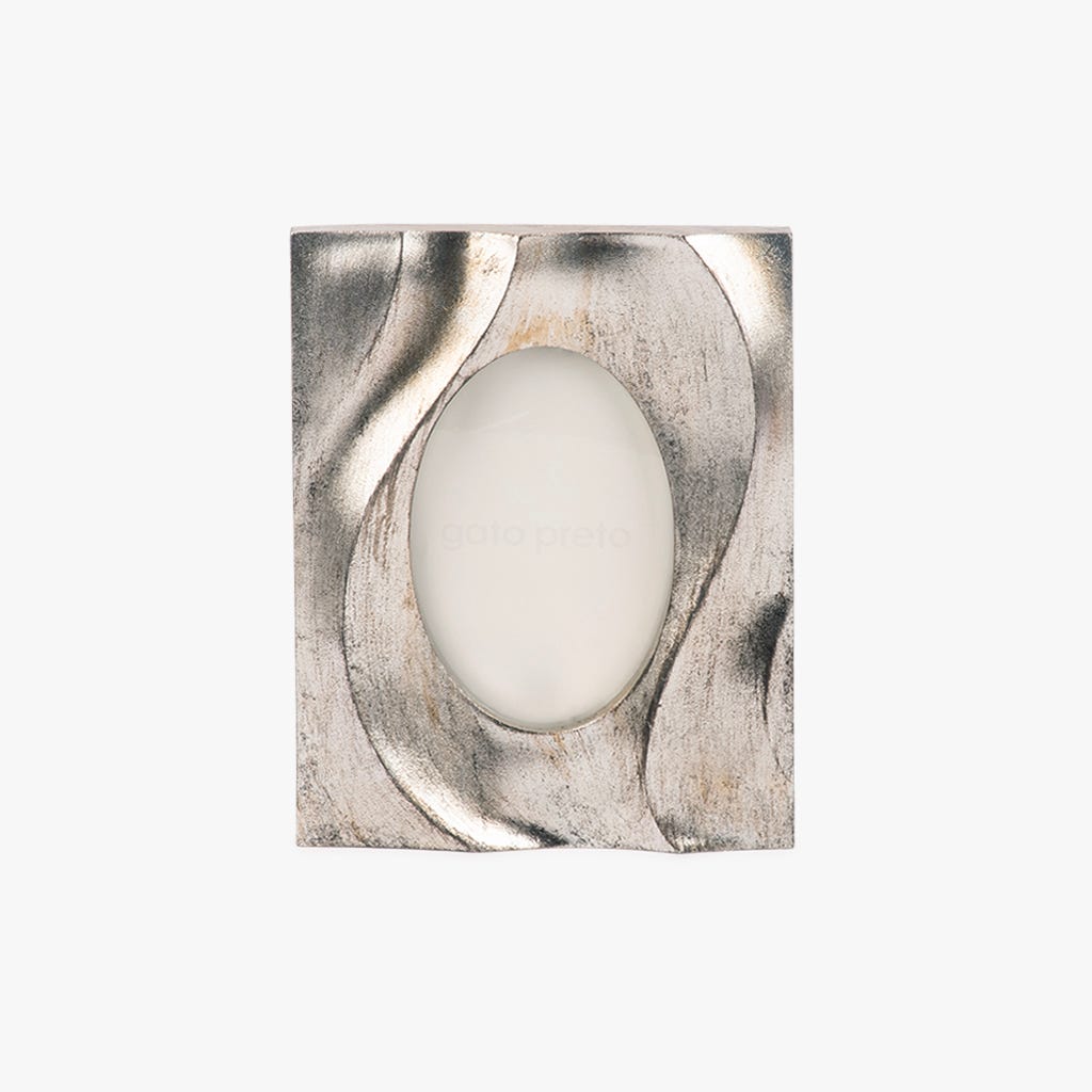 Moldura Ondas Prata 10x15 LA ROCHELLE