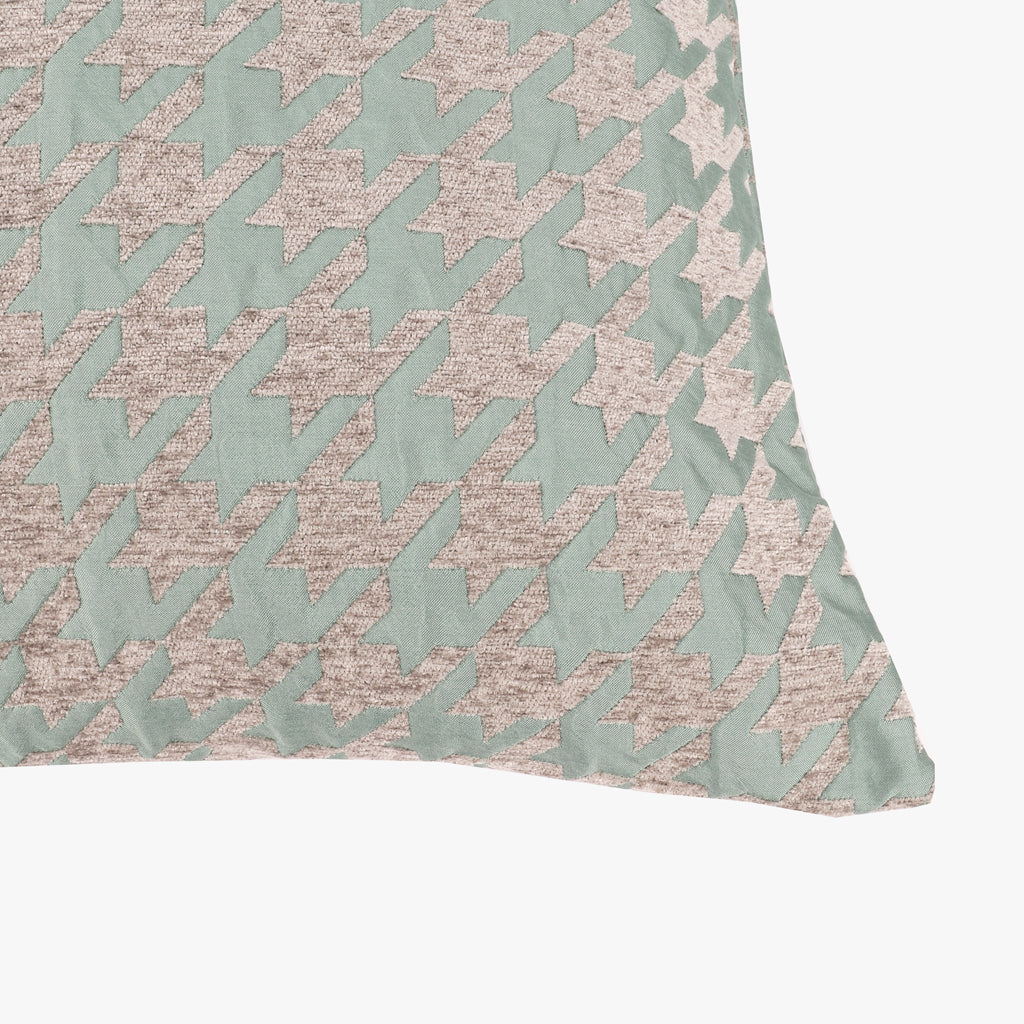 Capa de Almofada Pied-de-Poule Verde HERITAGE
