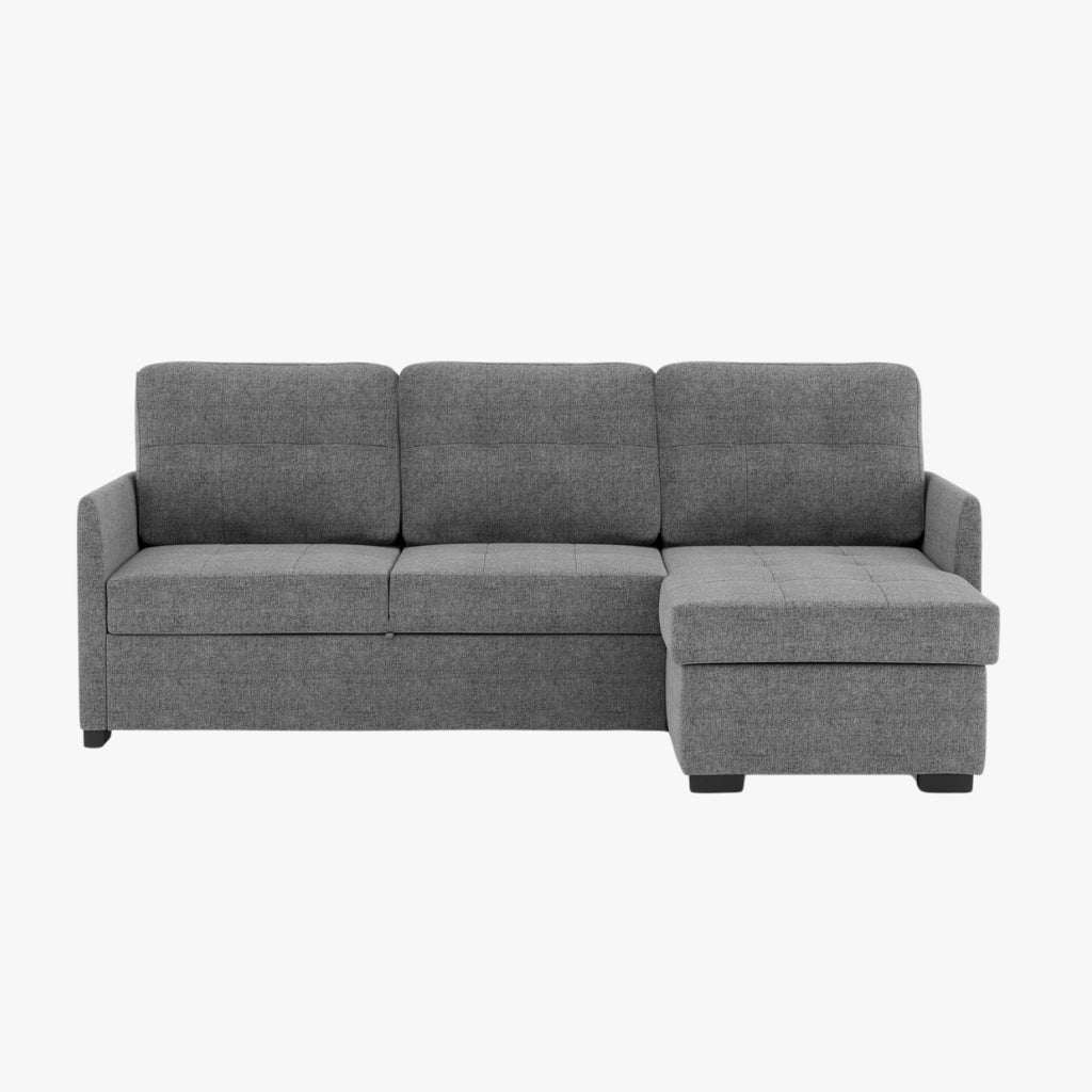 Sofá cama reversible BELA antracita con chaise longue