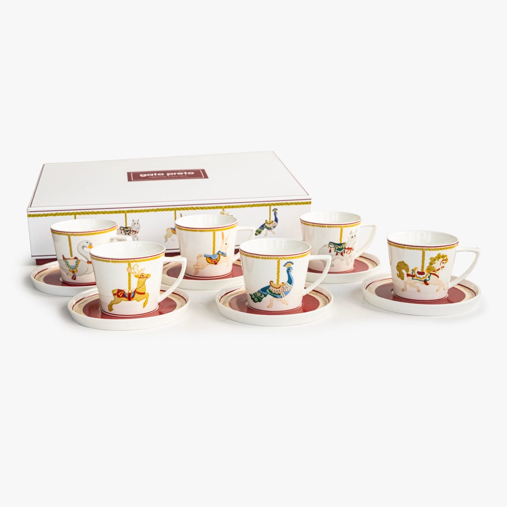 6 Tazas de té 250ml CARROSSEL
