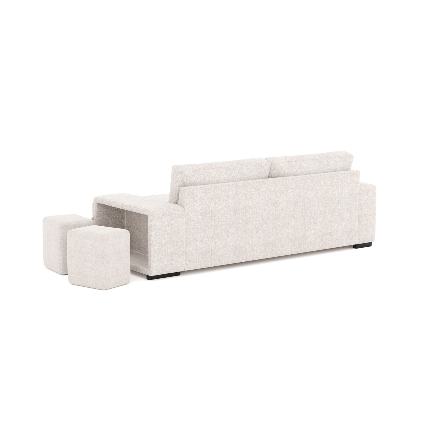 Sofá - Cama 3 Lugares + 2 Puffs - AveryS9903CSRG8242_C24