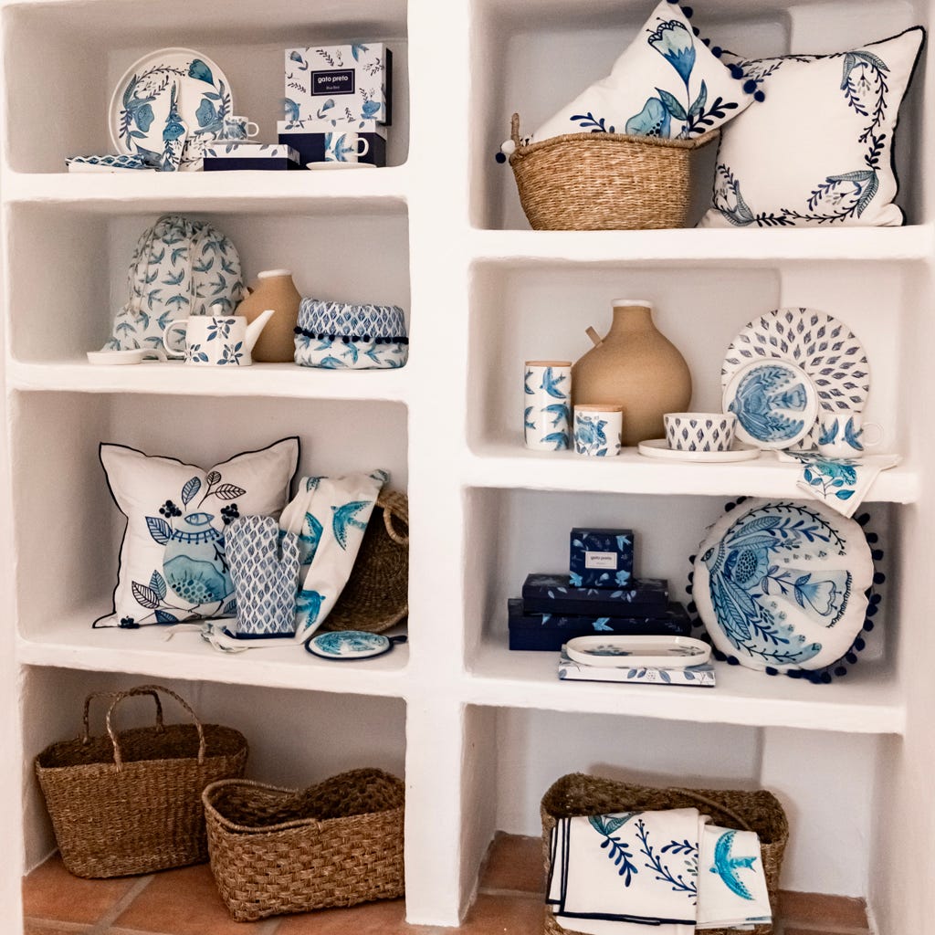 6 chávenas de café BLUE BIRD - Gato Preto