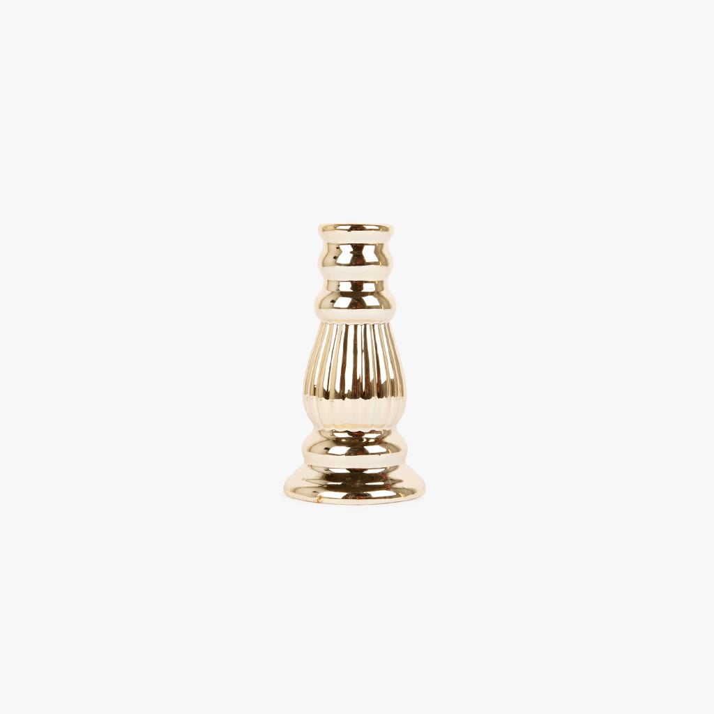 Castiçal Dourado NEW BRIGHT