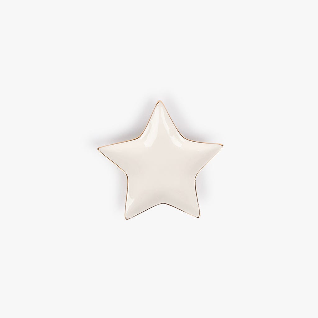 Estrella decorativa blanca 15cm NEW BRIGHT