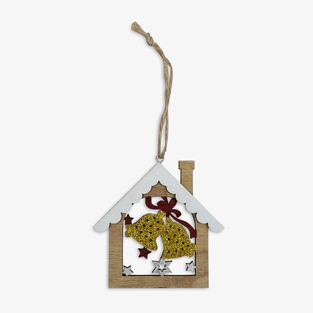 Adorno de casa con campanas 10cm