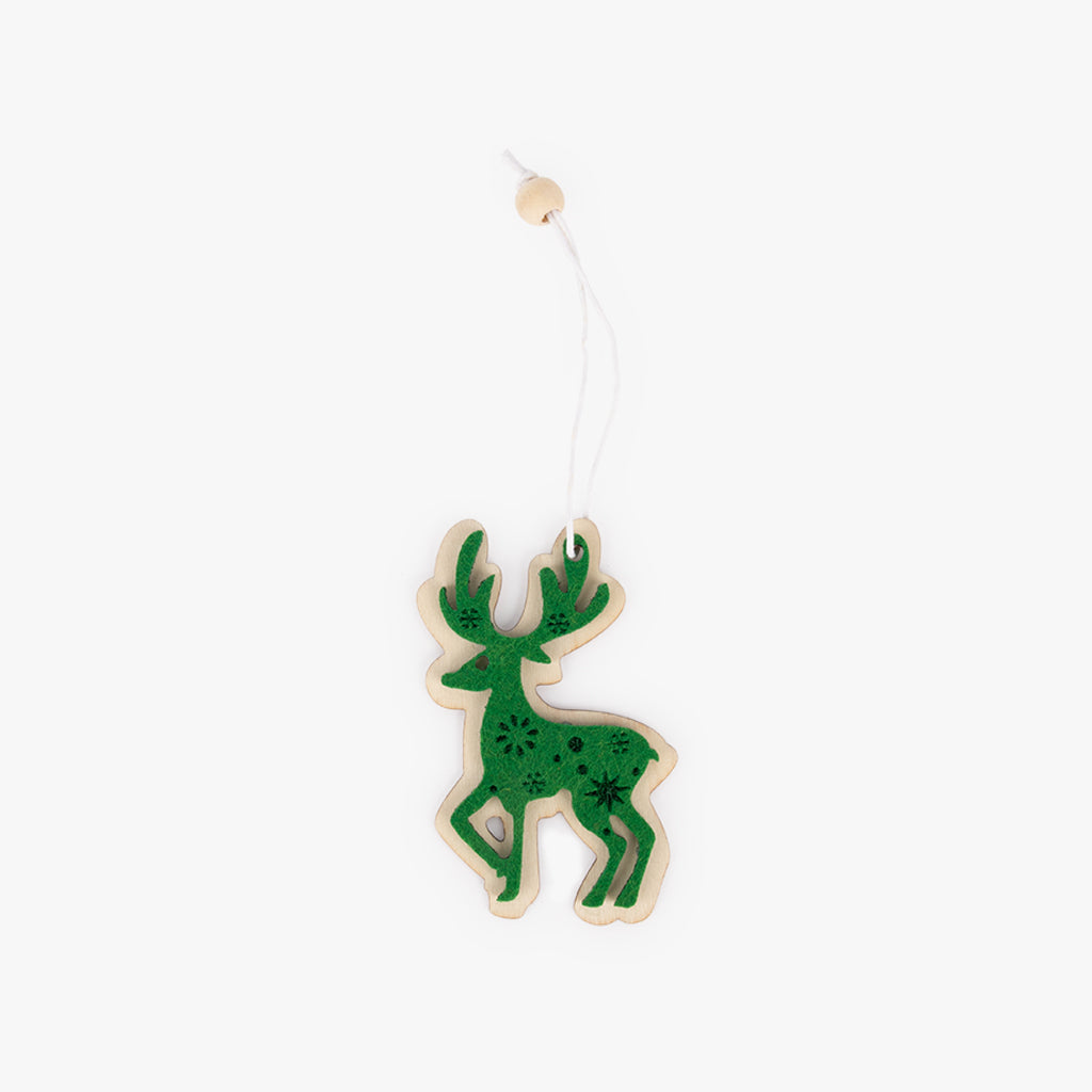 Enfeite de Natal com Rena Verde KITSCH