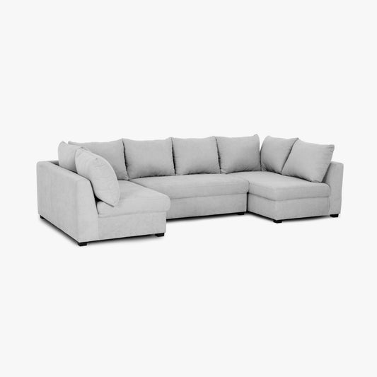 Sofá modular cinza claro GAEL