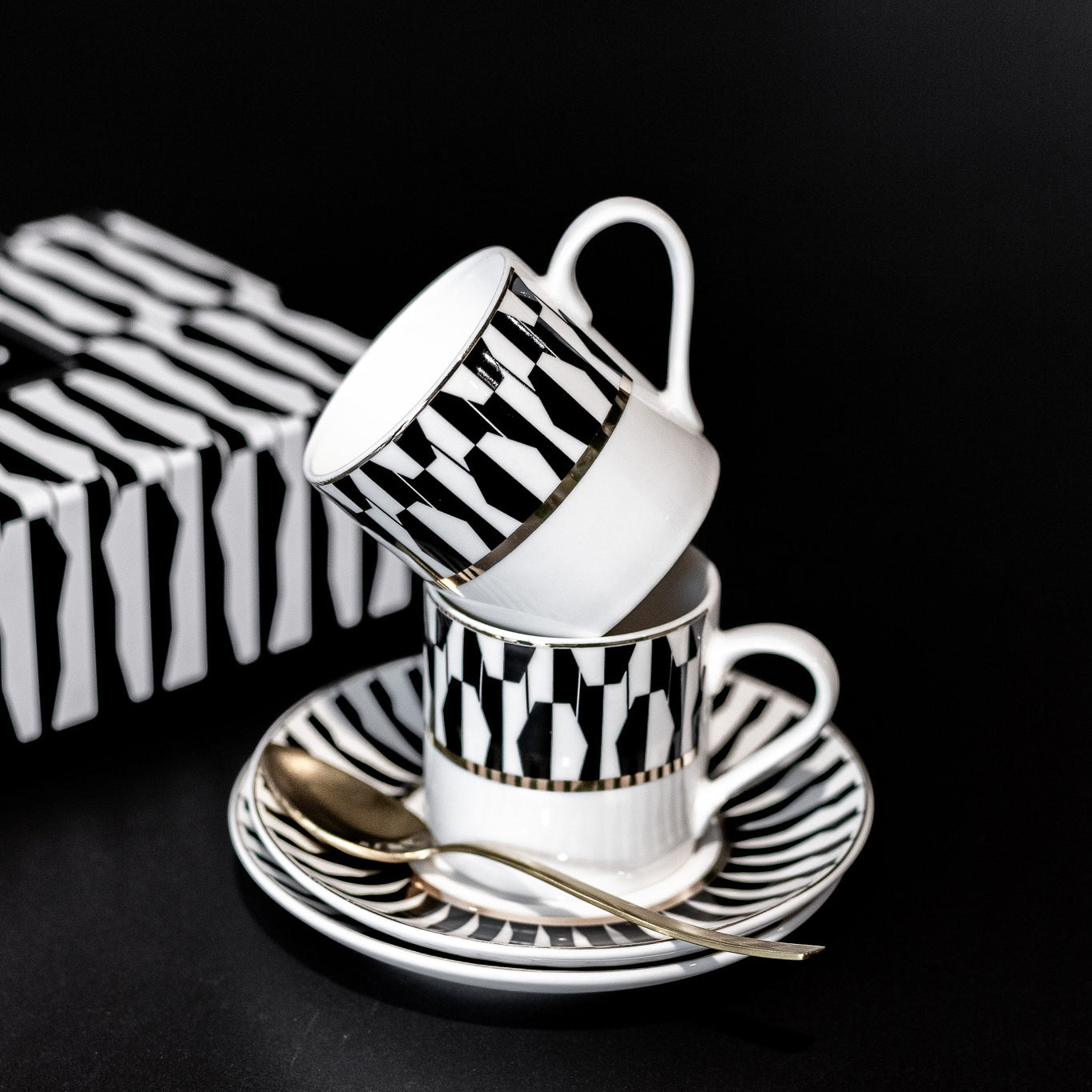 2 Tazas de café BLACK CAT