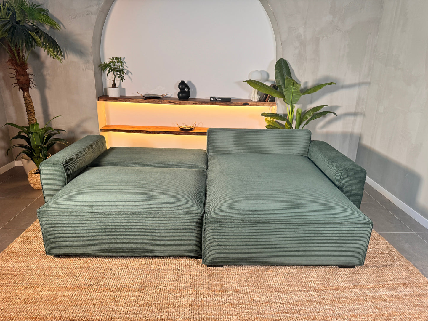 Sofá - Cama 4 Lugares com Chaise Longue Reversível - LaurenC1511ACSRG7932_C24
