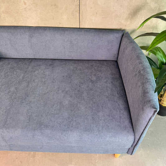 Sofá 3 Lugares com pé alto de madeira, braços finos, daybed, Cinzento EscuroS10223SSRAG2721_C24