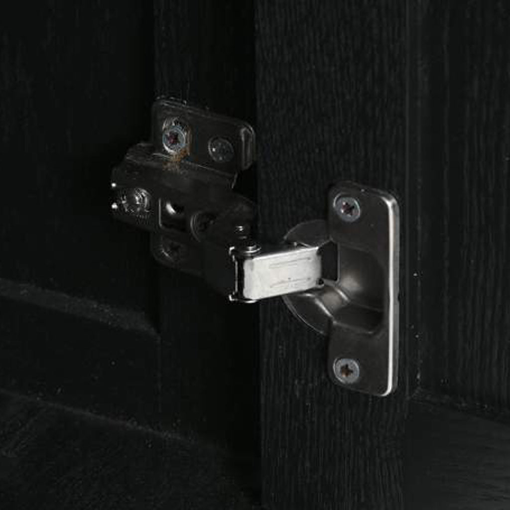 Aparador de Quatro Portas Geométrico Preto NOIR - Gato Preto