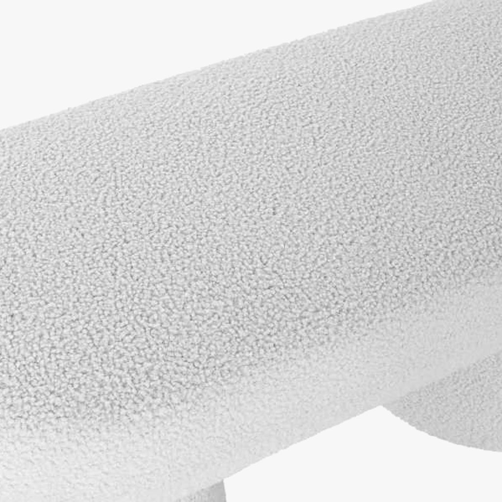 Banco Poliéster Branco 100x42x46 MALVA - Gato Preto