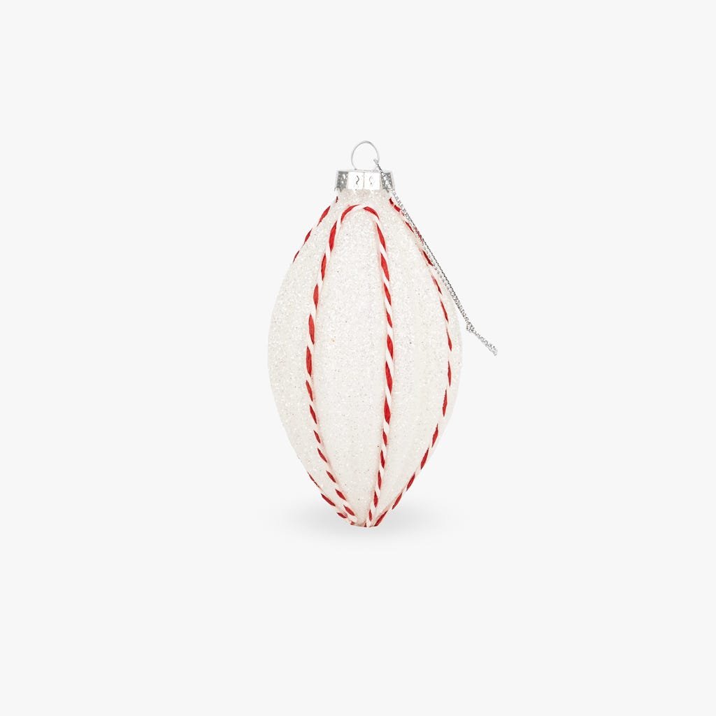 Bola de Vidro de Lágrima Branca e Vermelha COZY - Gato Preto