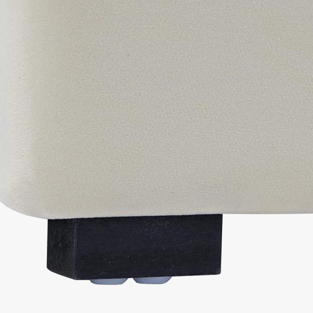 Cabeceira Cama Capitoné Creme 159x8x119 SERENA - Gato Preto