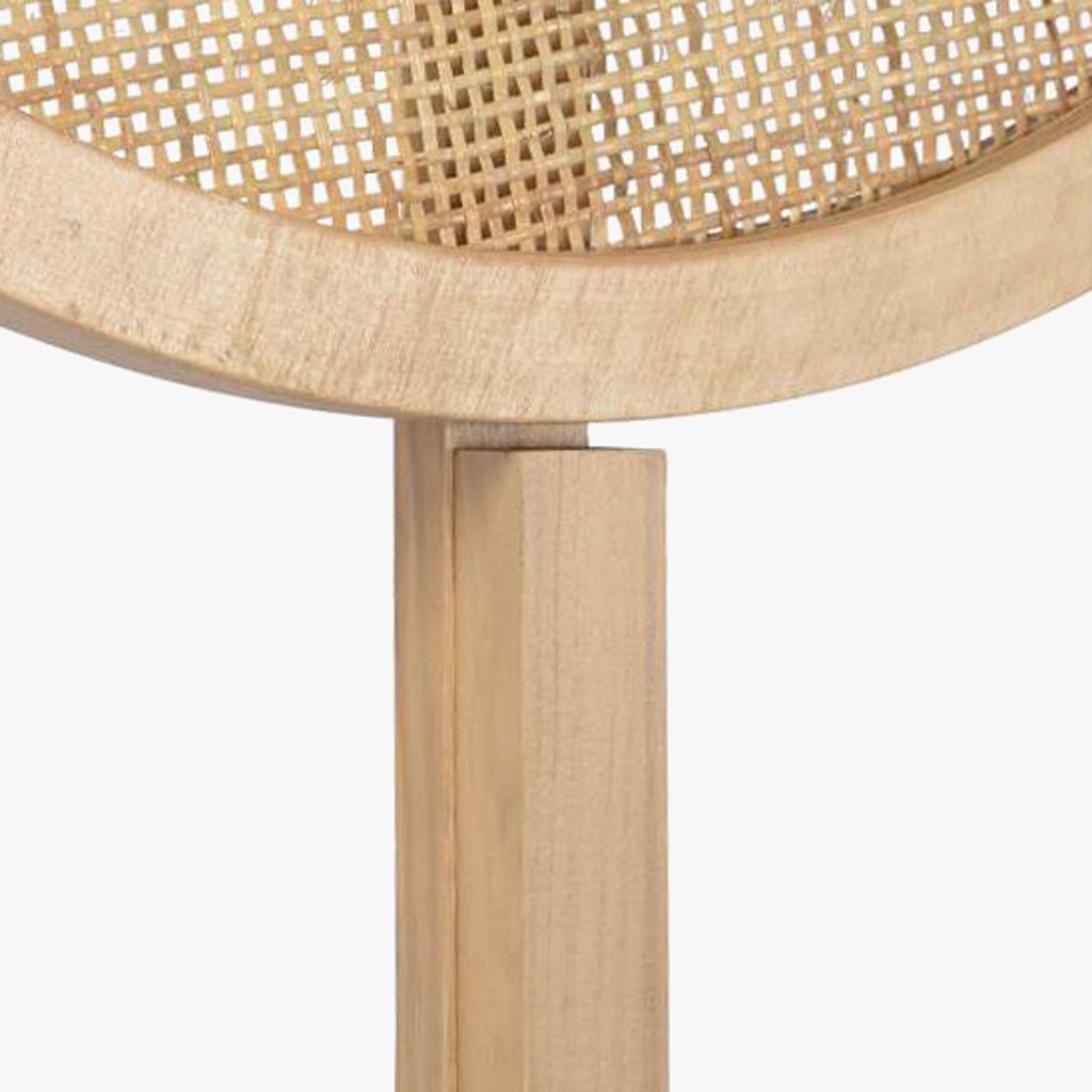 Cabeceira Cama Madeira e Rattan 160x3x130 SERENA - Gato Preto