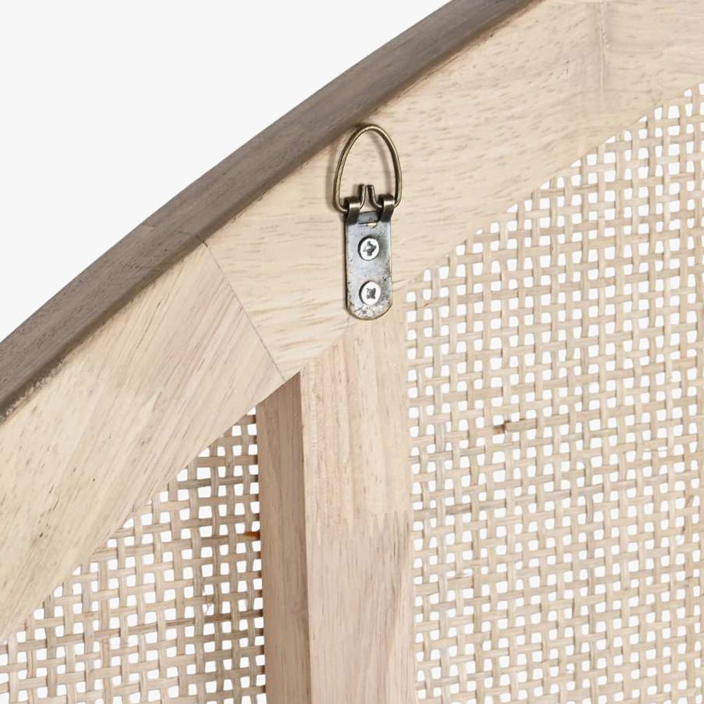 Cabeceira Cama Redonda Rattan 180x3,5x120 SERENA - Gato Preto