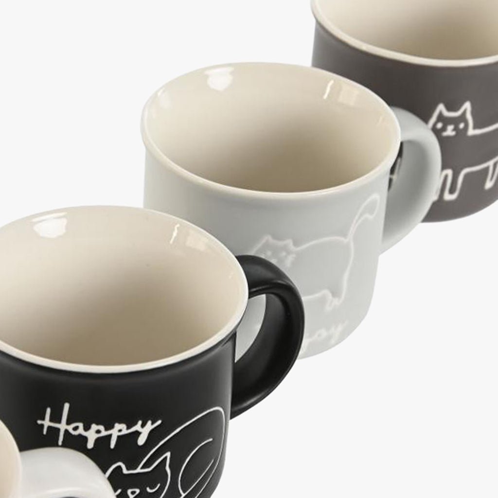 Caneca 70ml MINIMAL CATS - Gato Preto