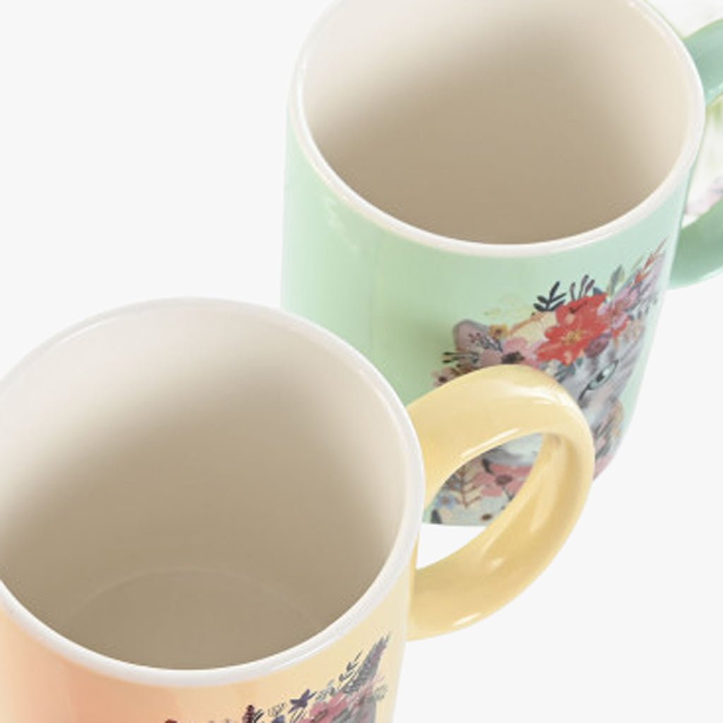 Caneca Gato Flores 360ml BLOOMING CATS&DOGS - Gato Preto