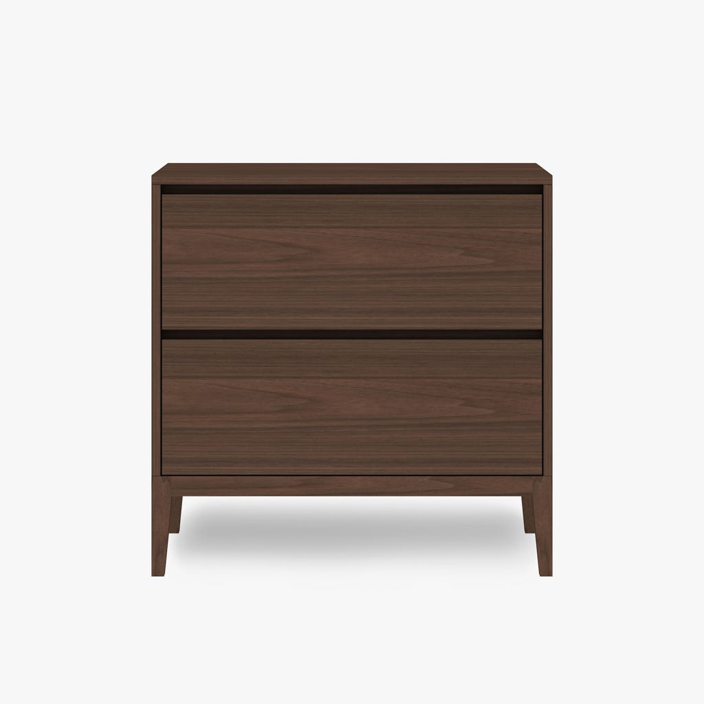 Cómoda com Duas Gavetas em Nogueira NAGOYA - Gato Preto