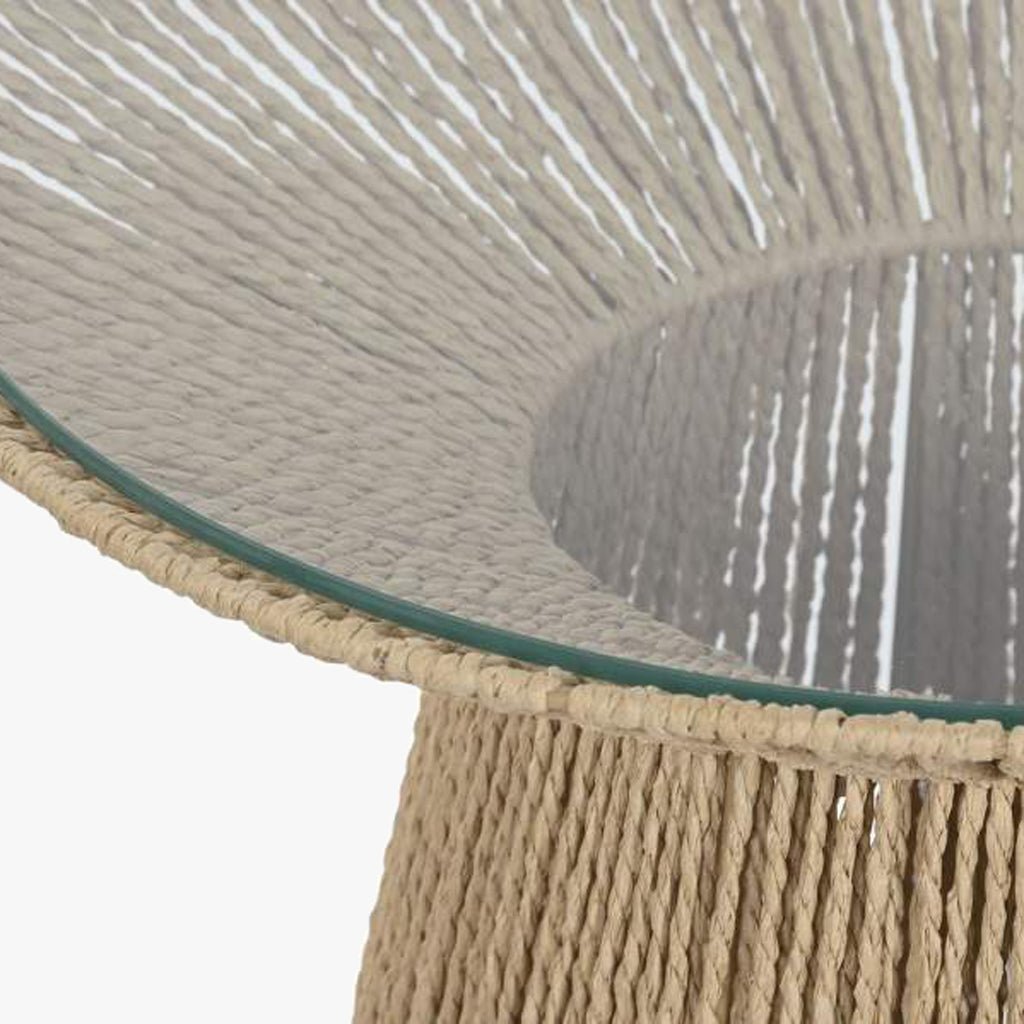 Conjunto de 2 Mesas de Apoio com Tampo de Vidro VEREDA - Gato Preto