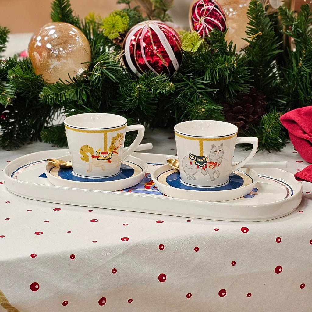 Conjunto de 6 Chávenas de Café CARROSSEL - Gato Preto