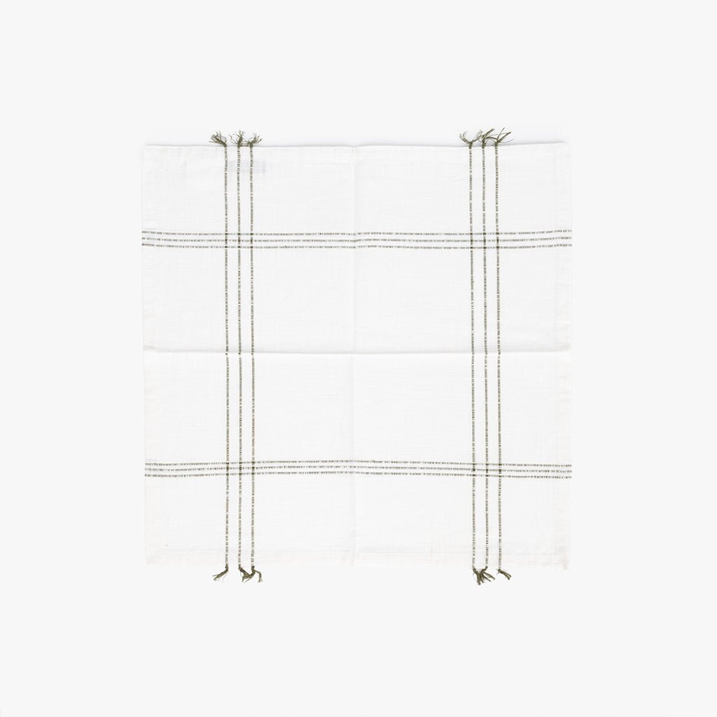 Conjuntos de 2 Guardanapos Bege e Verde 45x45 SOFT NATURE - Gato Preto