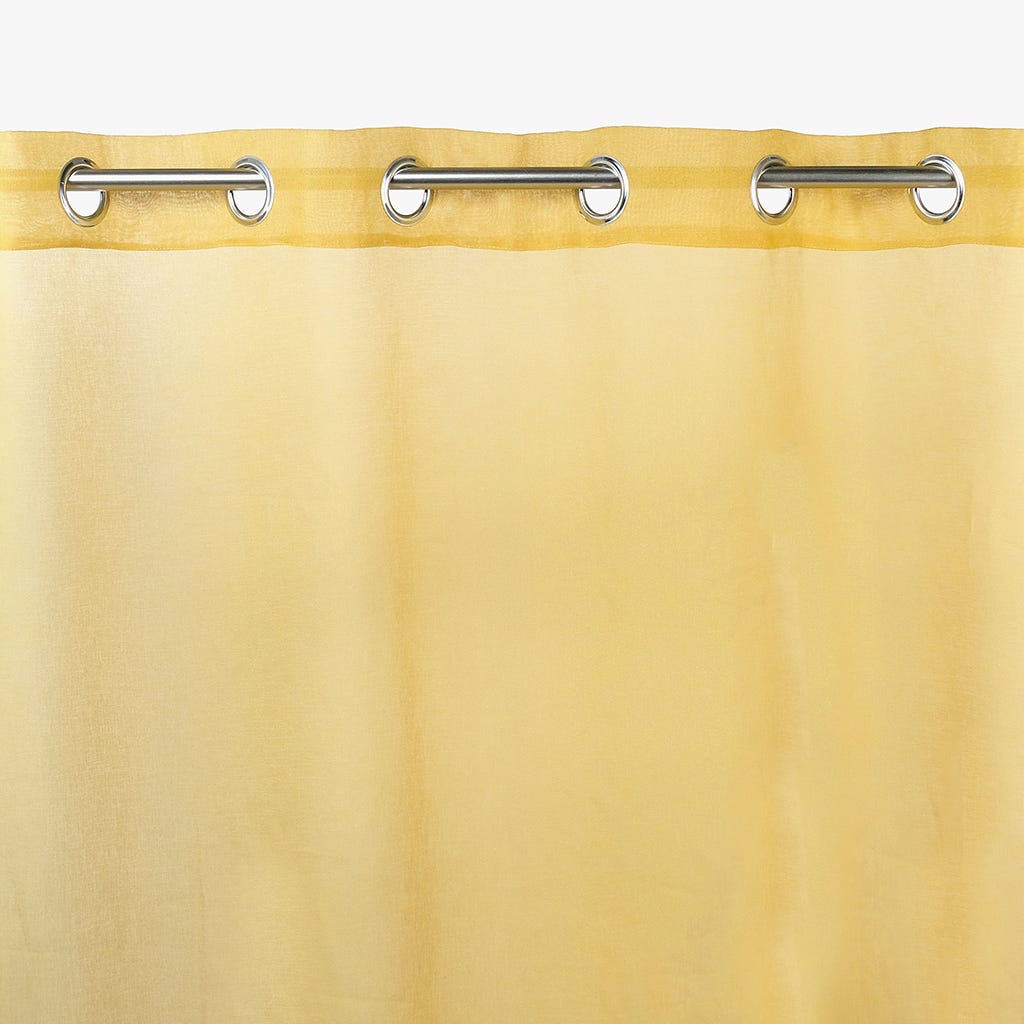 Cortinado Transparente Mostarda 4EVERYDAY - Gato Preto