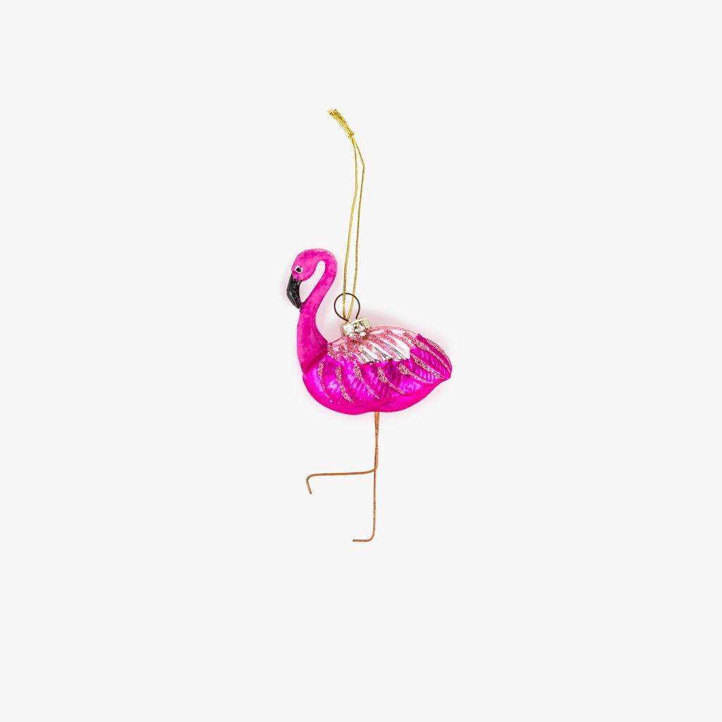 Enfeite de Flamingo de Vidro Rosa KITSCH - Gato Preto