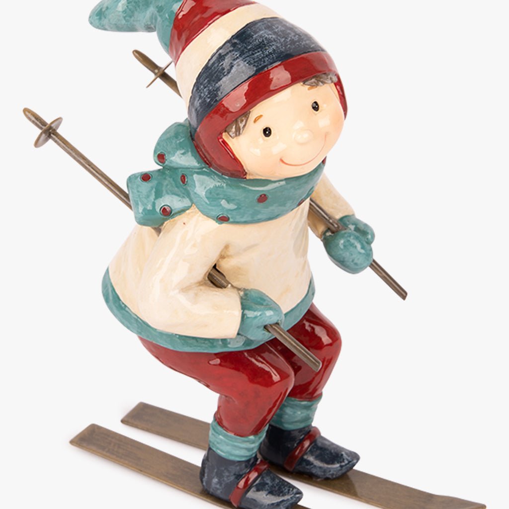 Enfeite de Natal de Menino em Ski COZY - Gato Preto