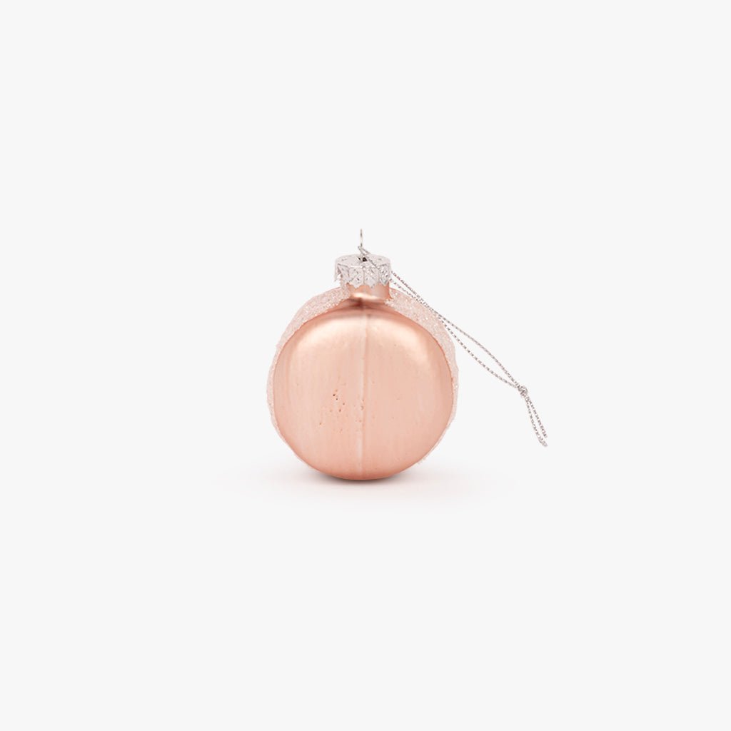 Enfeite de Vidro de Macaron Rosa KITSCH - Gato Preto