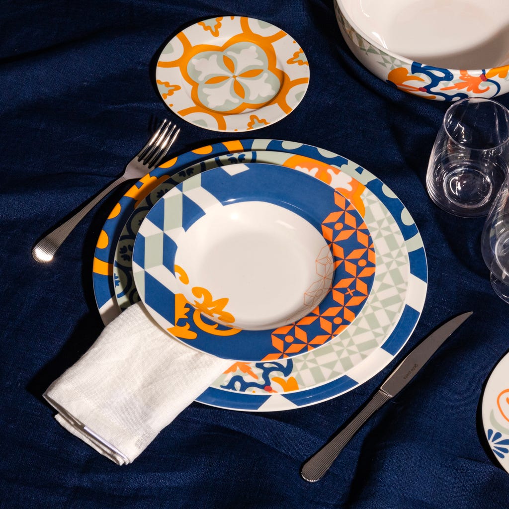 Plato tarta 31cm AZULEJO