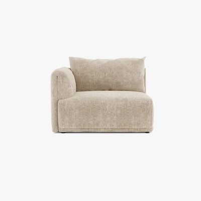 Módulo de sofá braço esquerdo bege COTILLARD - Gato Preto