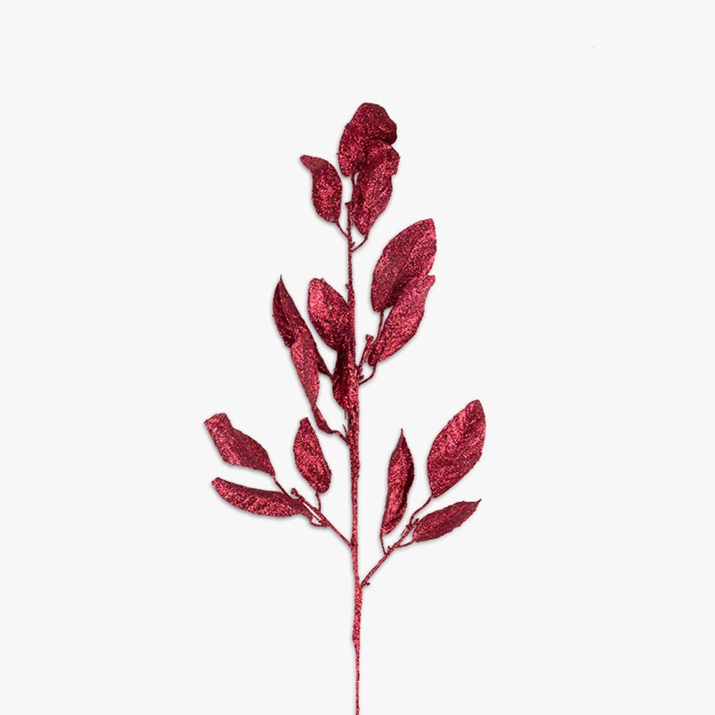 Ramo com Folhas Vermelhas RETRO CHRISTMAS - Gato Preto