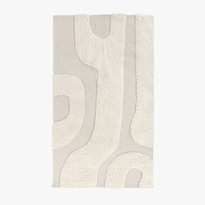 Tapete Lã Branco Padrão 160x230 MALVA - Gato Preto