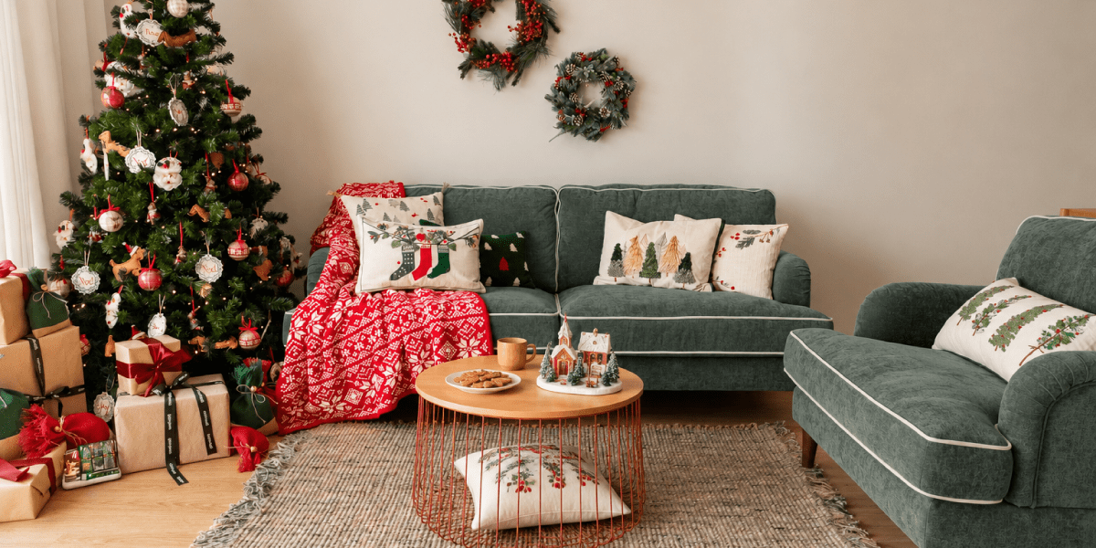 decoração de Natal para casa pequenas Gato Preto