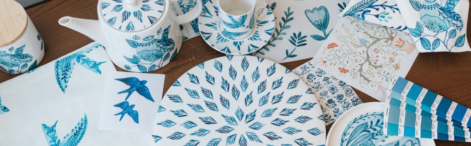 Coleções em tons de azul design by Gato Preto