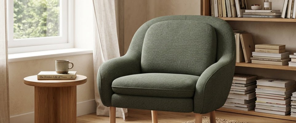 cadeirão verde confortável Gato Preto