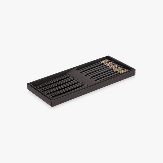Conjunto de 5 Pauzinhos Preto CHOPSTICKS
