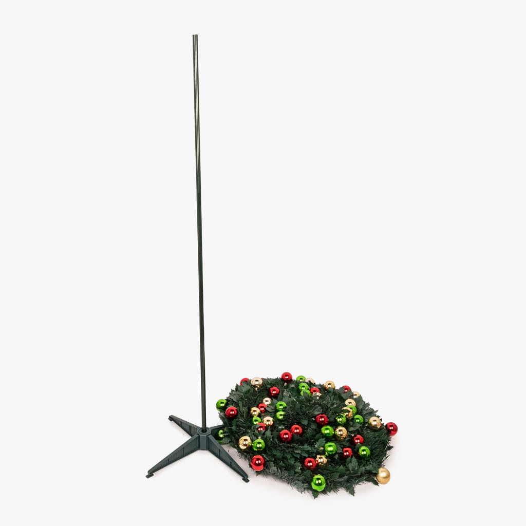 Árvore de natal pop-up com bolas coloridas 2,10m