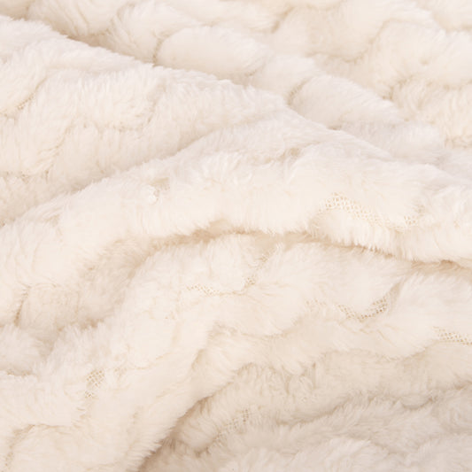 Couverture Zig Zag Naturel 240x220 cm
