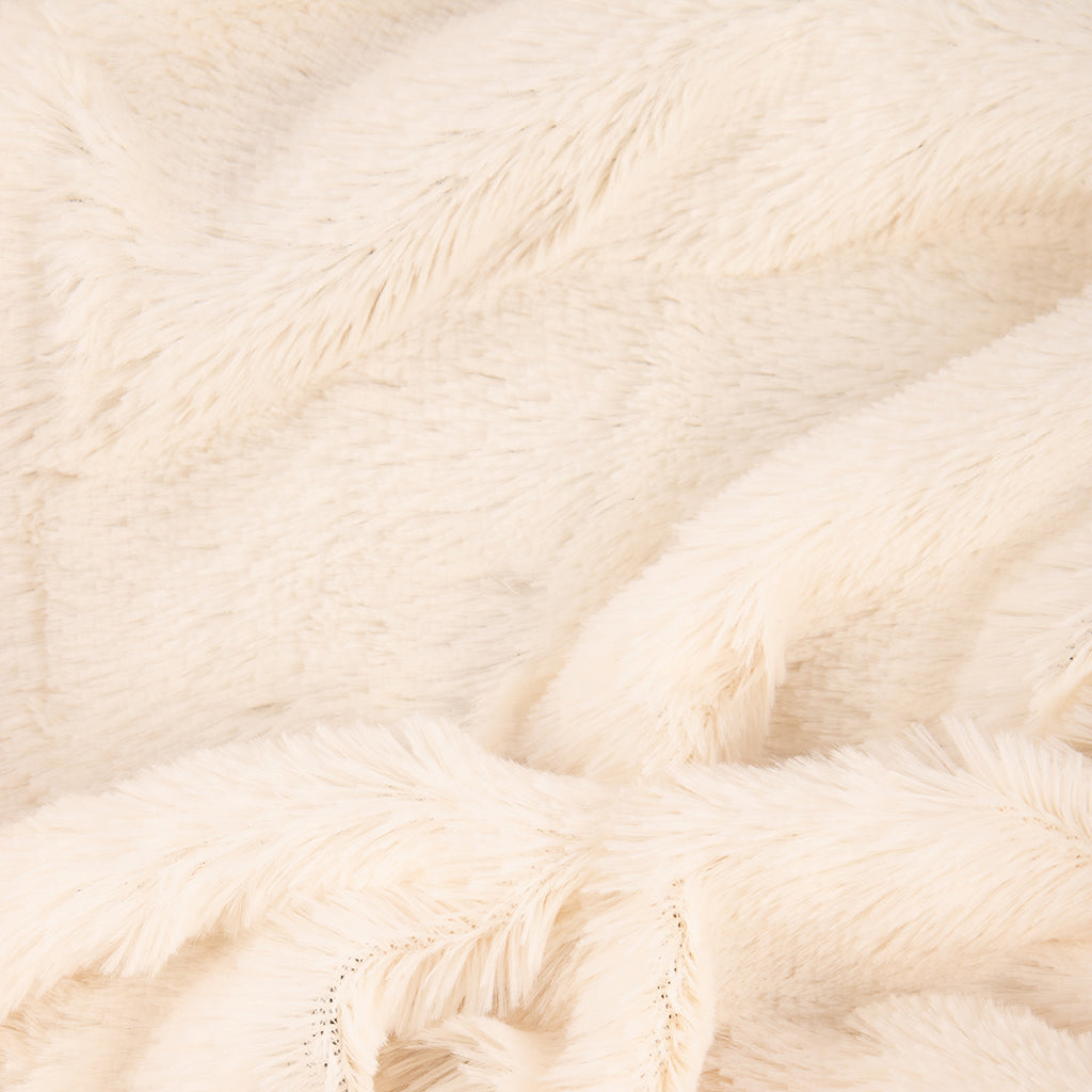 Plaid green and blue blanket with fur 130x160cm ALASKA