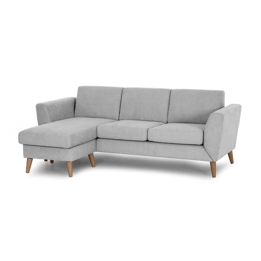 Sofá de 3 lugares com chaise longue reversível e pés vintage – AngelC710BSSRBG3810_C24