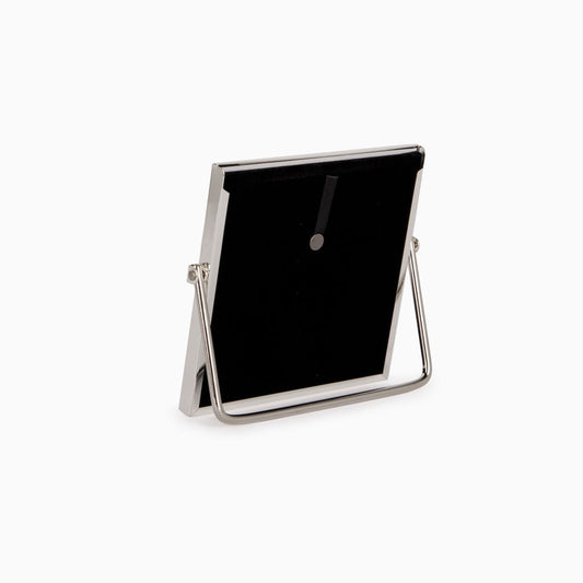 Cadre avec pied argent 8x8cm SHINY&BRUSHED