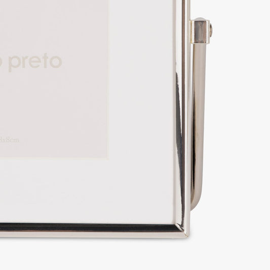 Cadre avec pied argent 8x8cm SHINY&BRUSHED