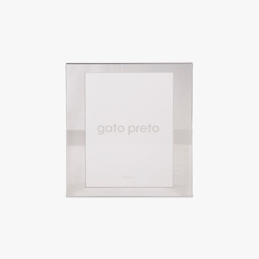 Moldura Tons Prateado 15x20 BRILLANTE Y CEPILLADO