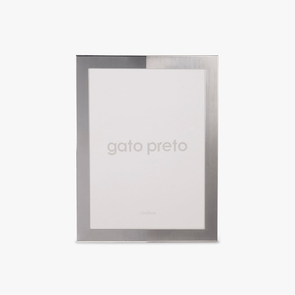 Silver Tone Frame 15x20 SHINY & BRUSHED